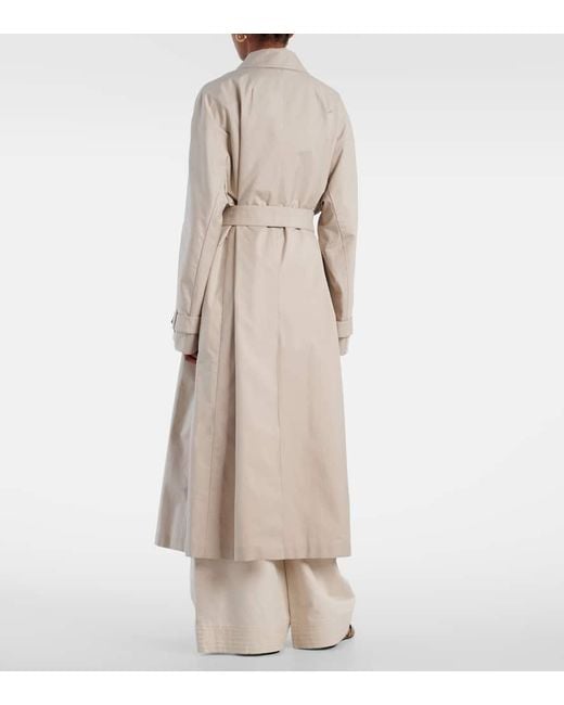 Max Mara Natural Trenchcoat Strench Aus Twill