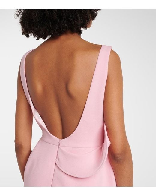 Vestido Corto Con Aplique Floral Magda Butrym de color Pink