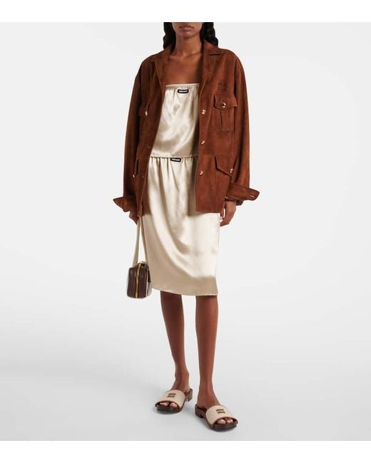 Miu Miu Natural Midirock Aus Satin