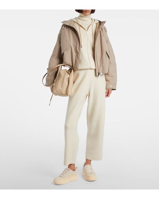 Moncler Natural Wool And Cashmere Sweatpants