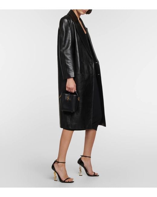 Saint Laurent Black Le 5 À 7 Mini Leather Bucket Bag