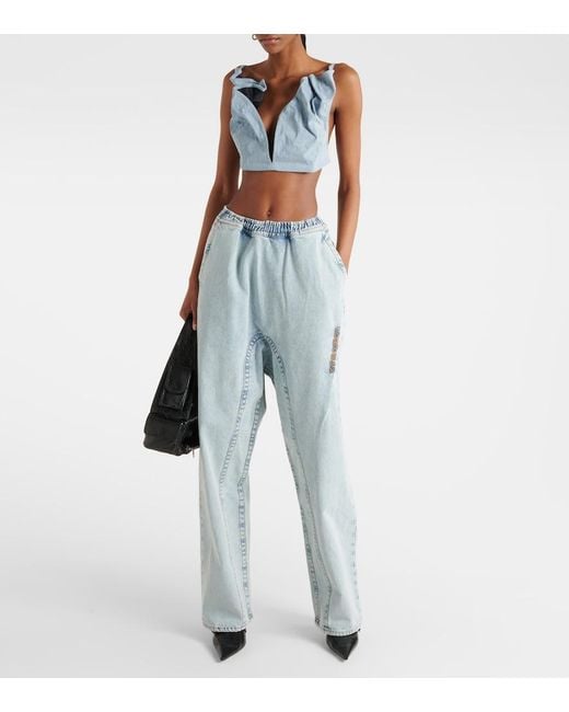 Y. Project Blue Wide-Leg Jeans