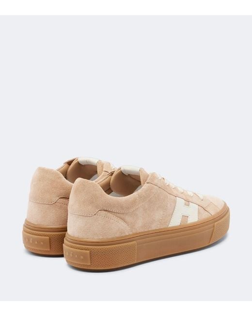 Hogan Natural Crosswind Suede Platform Sneakers
