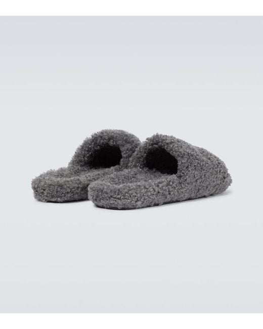Balenciaga Gray Political Campaign Slides for men