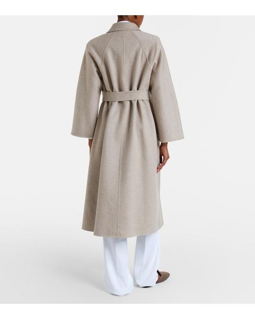 Max Mara Natural Ludmilla Cashmere Wrap Coat