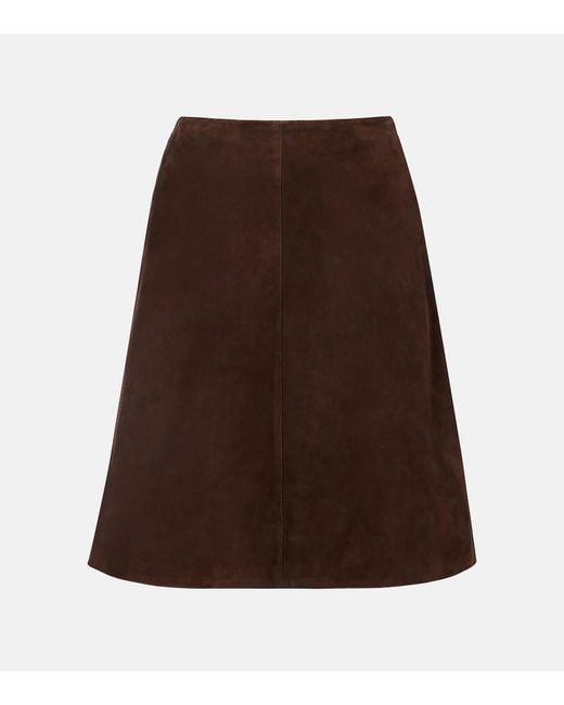 Totême Brown Suede Miniskirt