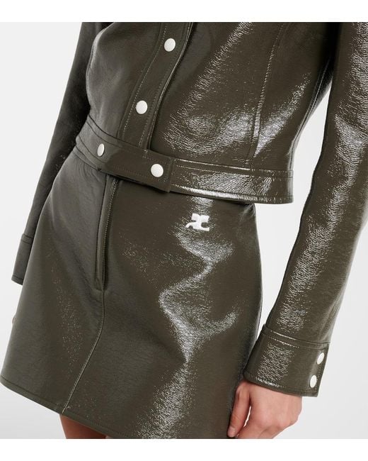 Courreges Green Cotton-Blend Vinyl Jacket