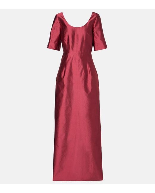 Markarian Red Collette Silk Gown