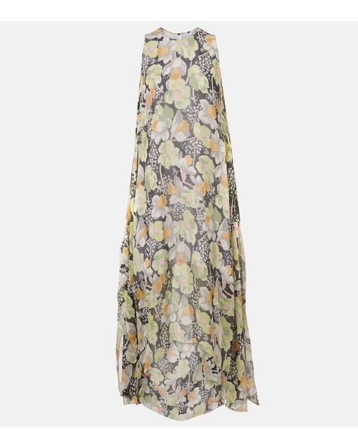 Loewe Metallic Maxikleid Aus Seide