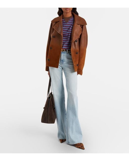 Jeans Flared Modern Dojo De Tiro Medio 7 For All Mankind de color Blue