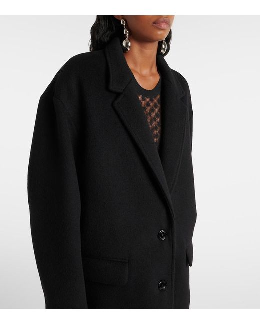 Isabel Marant Black Efezia Wool-Blend Coat