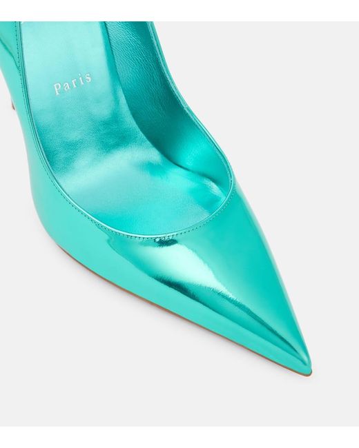 Escarpins Miss Z 100 En Cuir Metallise Christian Louboutin en coloris Blue