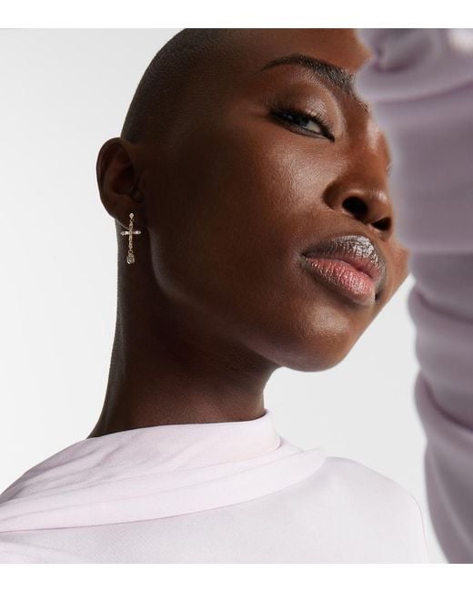 SHAY White 18Kt Drop Earrings With Diamonds