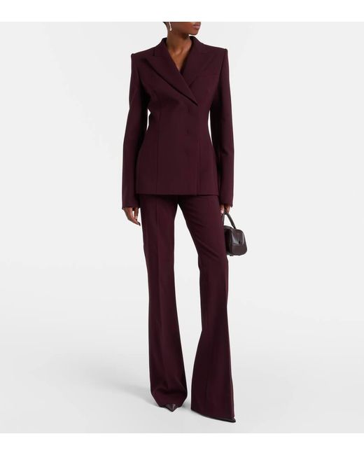 Pantalones Flared Febe En Mezcla De Lana Con Tiro Alto Sportmax