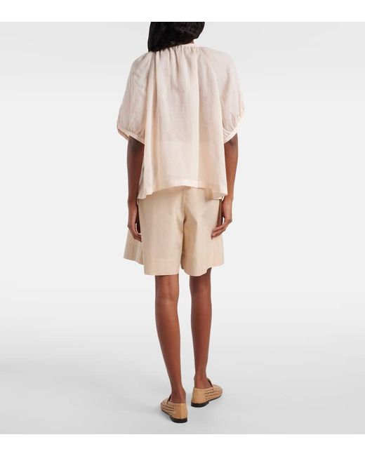 Loro Piana Natural Bluse Gritt Aus Ramie