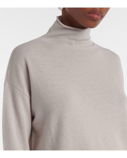 Max Mara White Treviso Wool Turtleneck Sweater
