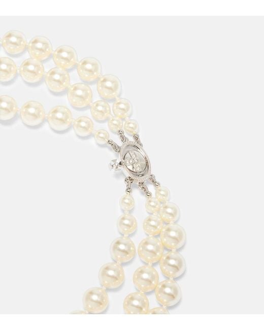 Vivienne Westwood White Embellished Choker