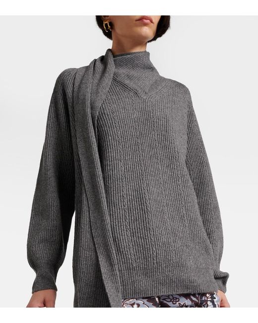 Etro Gray Cashmere Sweater