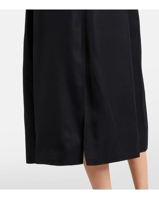 Frankie Shop Black Veyron Double-Breasted Twill Trench Coat