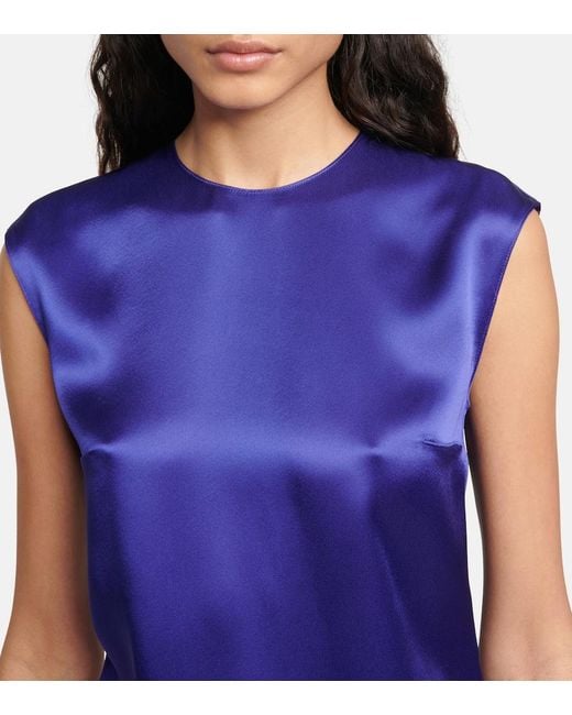 Stella McCartney Blue Satin Top