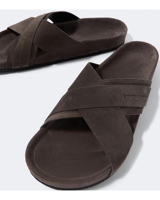 Tom Ford Brown Suede Slides for men