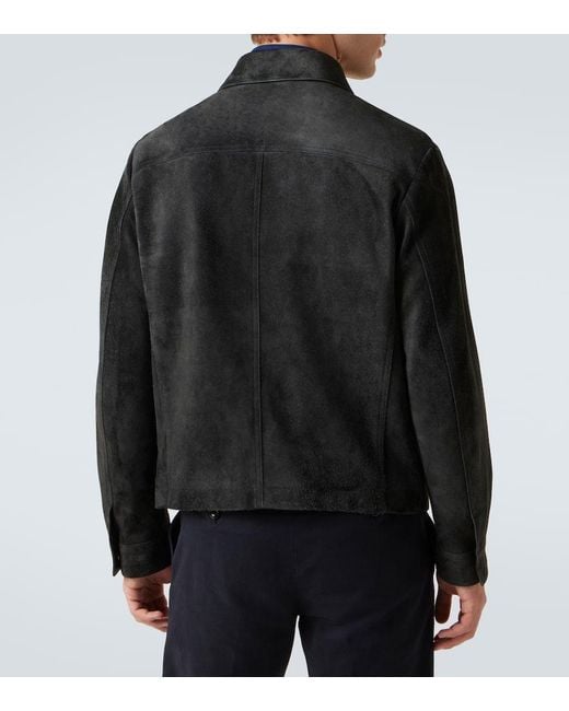 Tom Ford Blue Suede Jacket for men