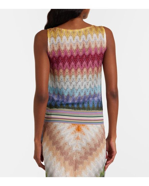 Missoni Pink Knitted Tank Top