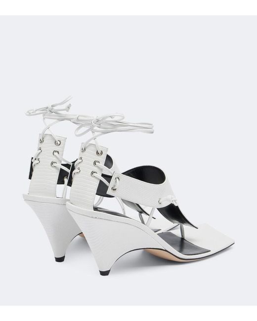 Christen White Edge Leather Sandals