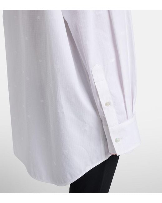Gucci White Gg Checked Cotton Poplin Shirt