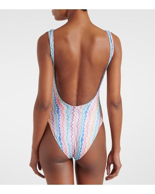 Missoni White Zigzag Swimsuit