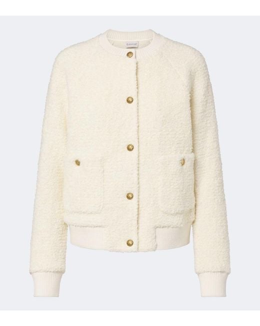 Moncler Natural Boucle Cardigan