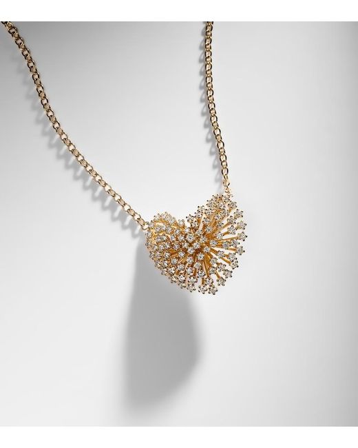 Sydney Evan Metallic Large 14Kt Pendant Necklace With Diamonds