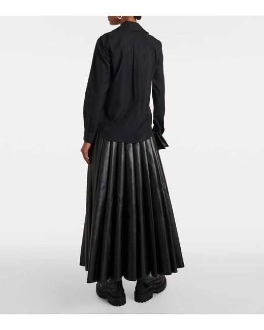 Camisa de algodon con volantes Noir Kei Ninomiya de color Black