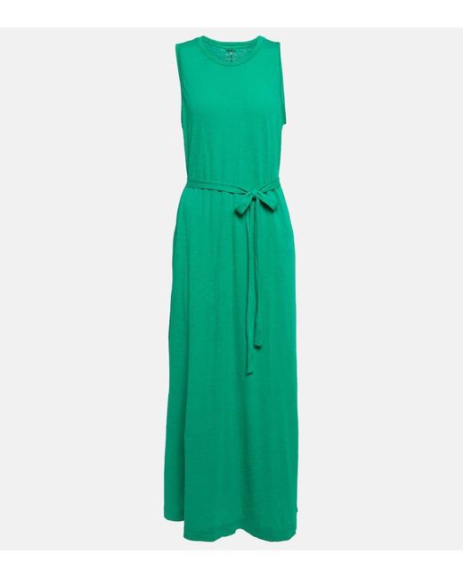 Velvet Green Maxikleid Edith Aus Baumwolle
