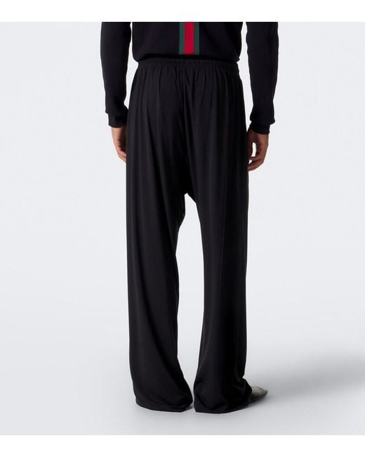 Gucci Blue Jersey Wide-Leg Pants for men