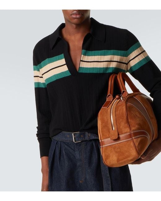Dries Van Noten Striped Polo Sweater in Black for Men | Lyst Canada