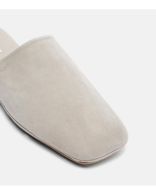 Calvin Klein White Hugh Suede Slippers