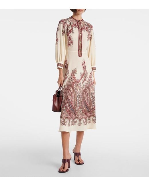 Etro White Paisley Shirt Dress