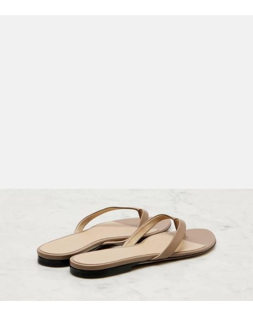 The Row Natural Sandalen Sacha Aus Leder