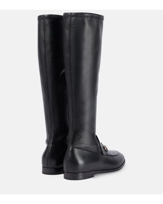 Gucci Black Stiefel Jordaan Aus Leder