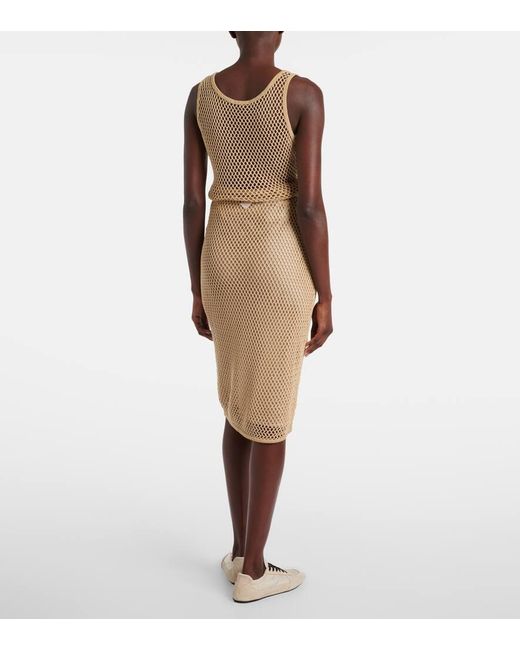 Gonna Midi di Prada in Natural