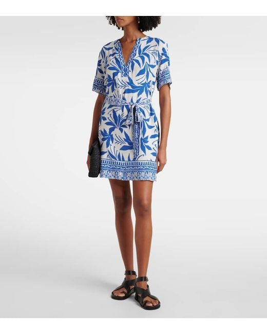 Velvet Blue Vanessa Printed Shirt Dress