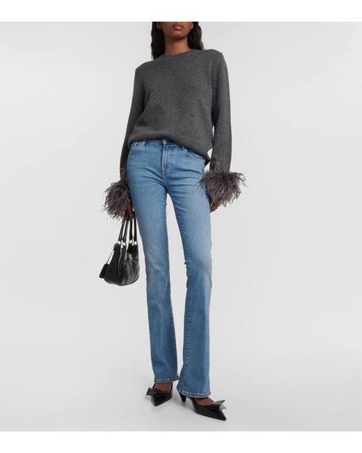 Jeans Bootcut A Vita Media di 7 For All Mankind in Blue