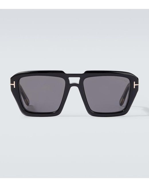 Tom Ford Brown Icon Navigator Sunglasses for men