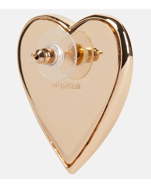 Self-Portrait Natural Heart Earrings
