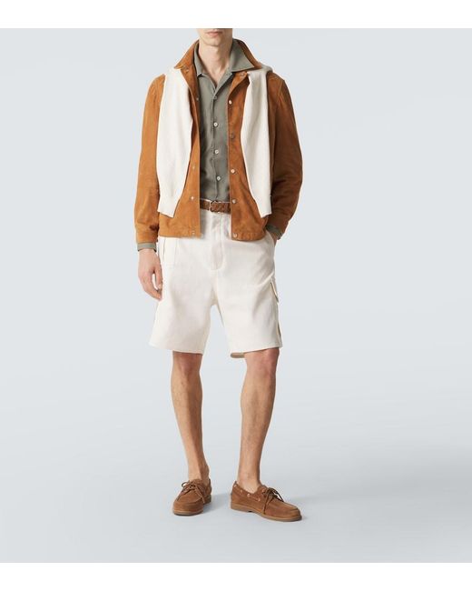 Brunello Cucinelli Green Cotton Shirt for men