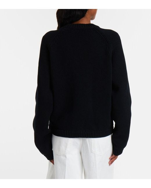 Totême Black Cotton Cardigan