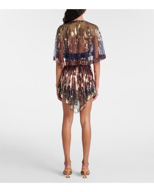 Short A Sequins Rabanne en coloris Multicolor