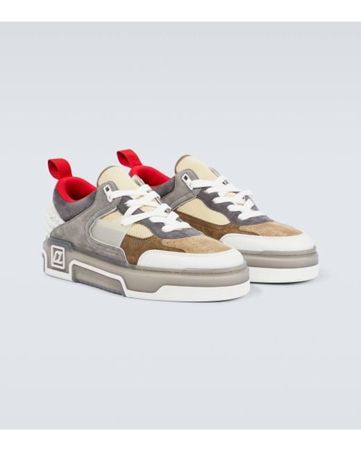 Christian Louboutin Multicolor Astroloubi Leather And Suede Sneakers for men