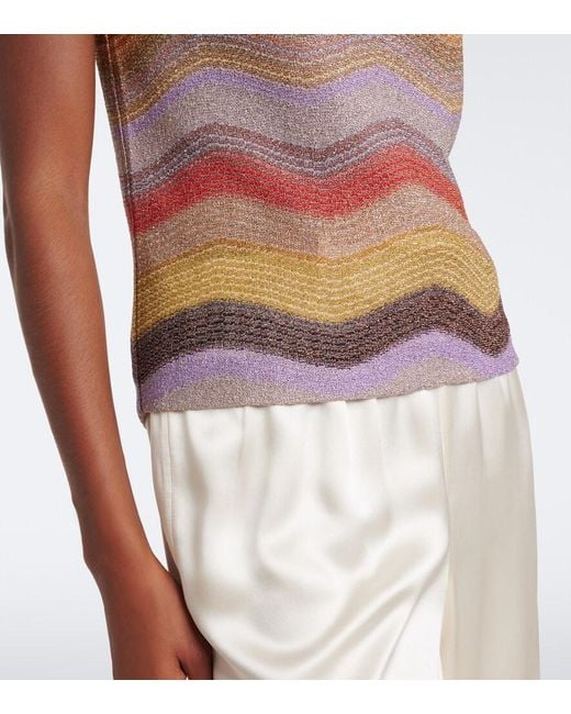 Missoni Gray Wave Lame Top